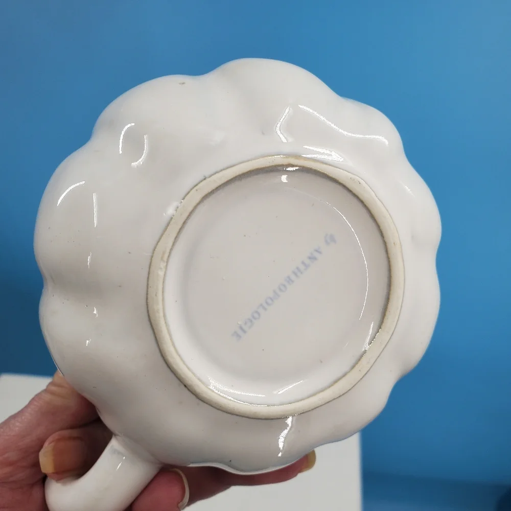 by Anthropologie white pumpkin coffee cup